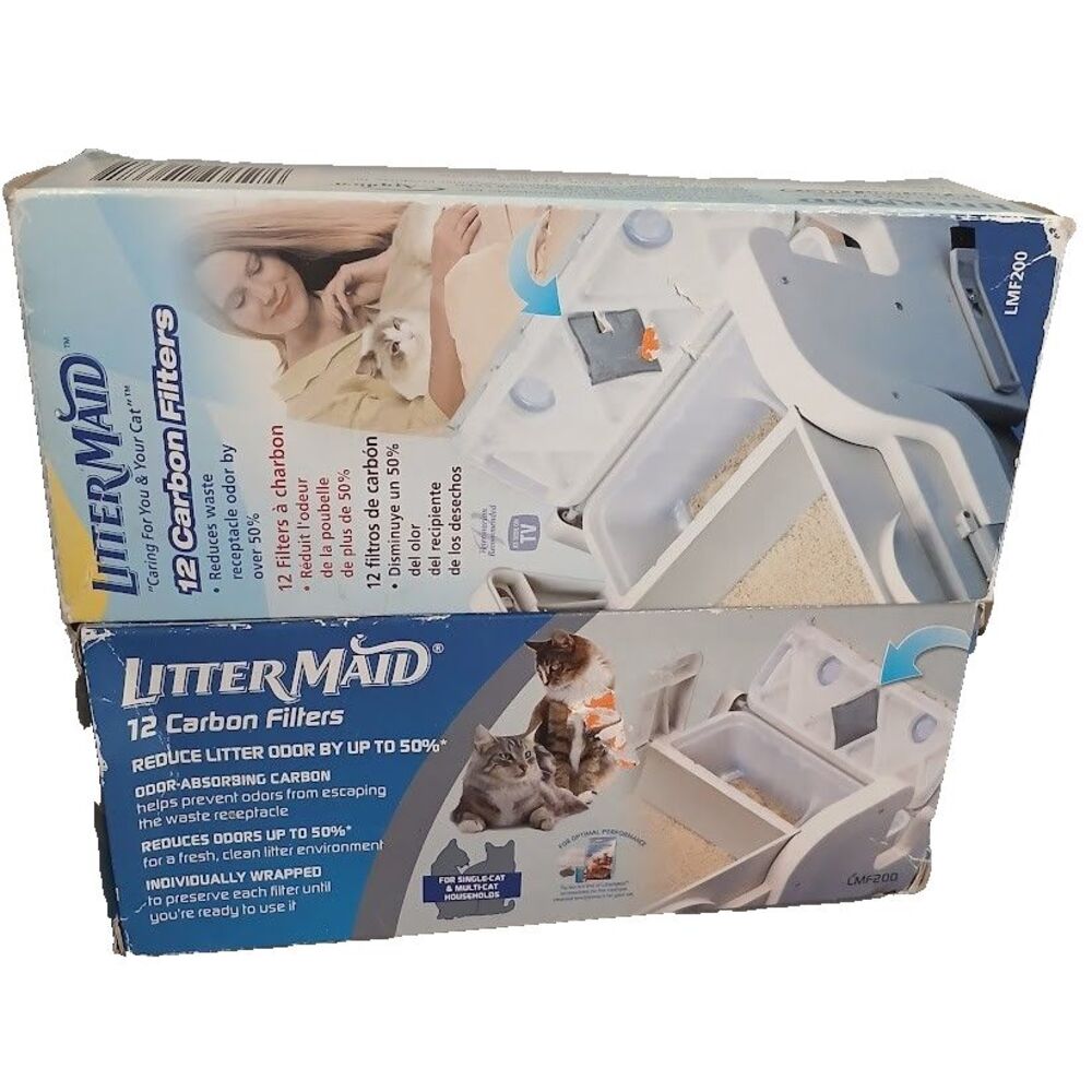 Litter Maid 2 Boxes of 12 Carbon Filters = 24 Filters LMF200 Two styles SAME